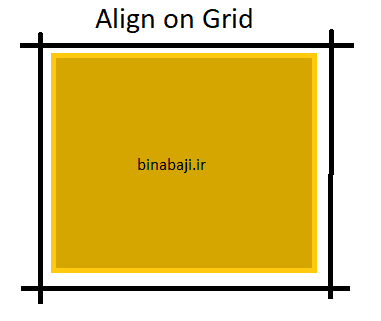 کاربرد align on grid در نرم افزار ایپلن