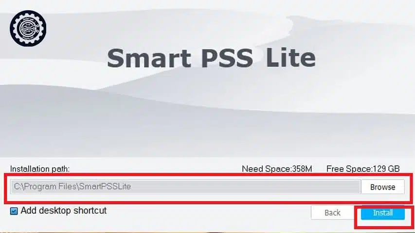 راهنمای مرحله‌به‌مرحله نصبSmartPSS-Lite-مسیر نصب